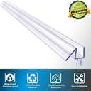 Premium Frameless Shower Door Bottom Seal Strip for Glass Doors - Shower Door Seal Sweep (1/2 x 39, Clear Vinyl)
