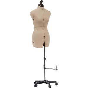 Dritz My Double Designer Adjustable Dress Form Small, Female Sizes US 414, Sewing Mannequin with Pinnable Body Torso, 13 Dials & 360 Hem Guide