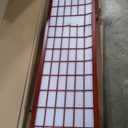 Roundhill Furniture Oriental Shoji 4 Panel Screen Room Divider, Cherry