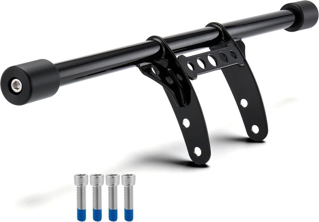 MoKitDora Sportster Crash Bar Engine Guard Flat Out Highway Bar 1.25" Fat Compatible with Harley 2004-2022 XL 1200 883 Models, Gloss Black