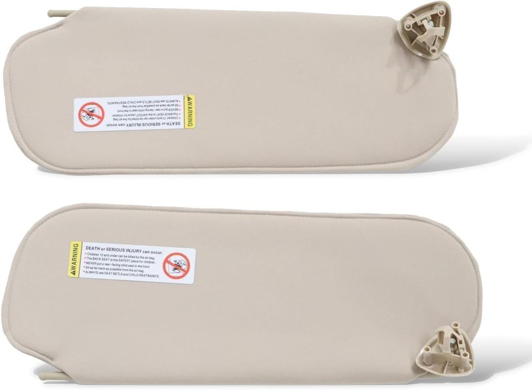 Beige Sun Visor Drivers&Passenger Compatible with Express/Savana 1500 2500 3500 4500 2003-2021 Left Right Side 20883004 25999923 84054688 84054695