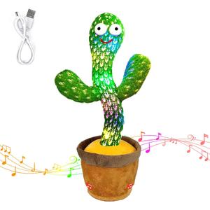 Dancing Talking Cactus Toy, Repeats What You Say Mimicking Recording Cactus Toy, Singing 120 Songs Toddler Toys Gifts Birthday Toys for Kids (Original)