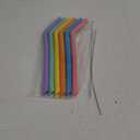 NiHome 6-Pack Extra Wide Reusable Bent Silicone Straws for Boba, Smoothies, Bubble Tea, Bent Straws Eco-Friendly & Colorful for Thick Drinks, Child-Safe, Customizable Length, 2 Brushes Easy Cleaning (Rainbow Colors)