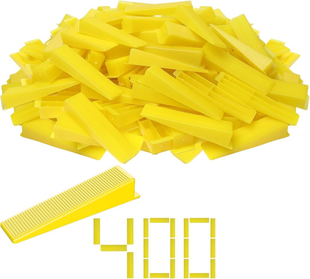 Storystore Tile Leveling System Tile Wedges, 400 Reusable Tile Wedges Leveler for 1/8 Inch, 1/16 Inch, 1/32 Inch Tile Spacers Leveling Clips, Tile Leveler Tools for Wall and Floor Tile