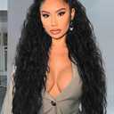 ORSUNCER Ponytail Extension Claw 30" Curly Pony Tail Clip in Hair Extensions Fluffy Natural Looking Synthetic Hairpiece for Women Black