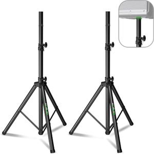 Pair of Speaker Tripod Stands Height Adjustable from 43.7'' to 70.8'' PA DJ Party Tripod Speaker Stand 35mm Compatible Insert