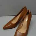 Trary Heels for Women Closed Pointed Toe Chunky Pumps Shoes Women Block High Heels Comfortable Slip-On Dress Office Party Wedding Shoes 3.54" Heel (7, Brown)