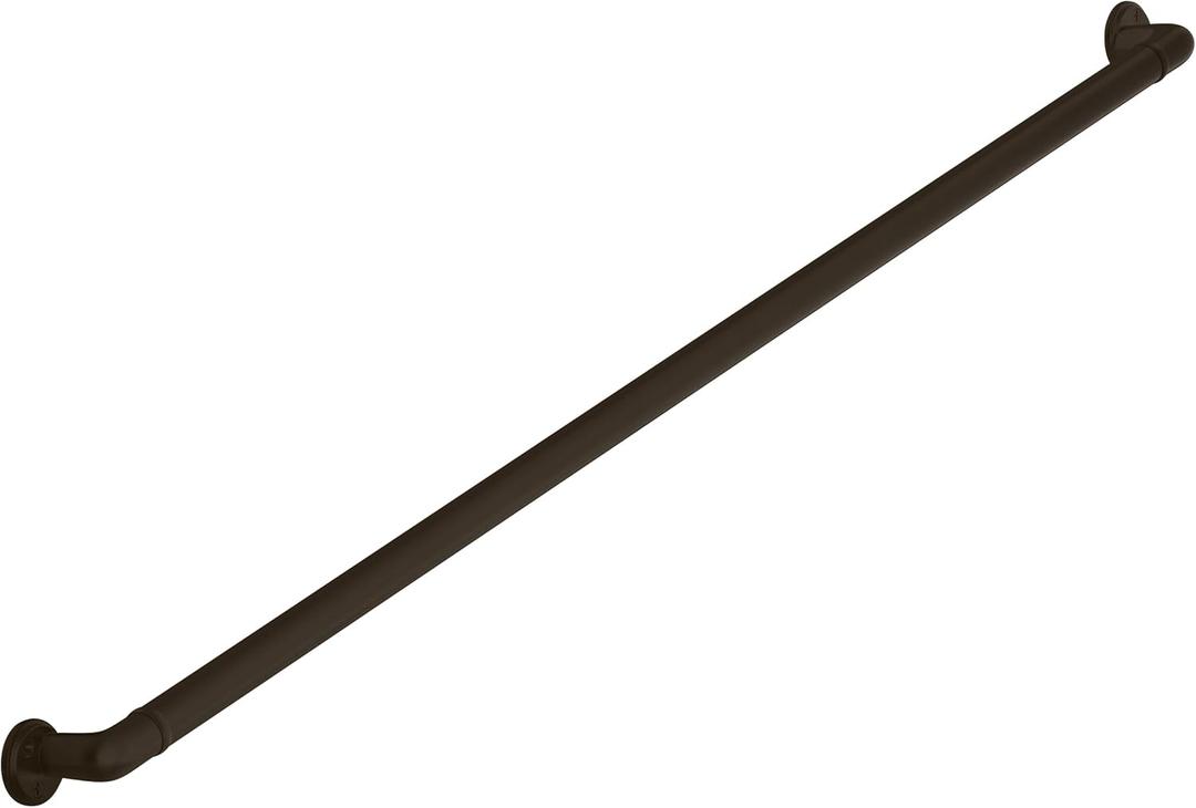 Meranti Aluminum Handrail for Stairs - ADA Compliant Wall Returns - Handrails for Indoor Stairs - Metal Handrail, Powder Coated for Outdoor Environment, DIY Handrail Kit (WHR, Bronze Textured, 5' L)