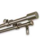 Rod Desyne Nora Double Curtain Rod 120-170 inch S -Antique Brass