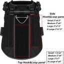 ICEFANG Tactical Dog Harness, Medium Size,2X Metal Buckle,Working Dog MOLLE Vest with Handle,No Pulling Front Leash Clip,Hook and Loop Panel (Black,M (Pack of 1))