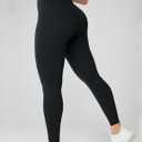 UNISSU Hugcurve No Front Seam High Waisted Workout Leggings for Women Buttery Soft Yoga Pants Gym Athletic Tights - 25'' (Black, M)