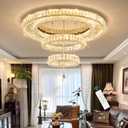 Modern Chandelier for Living Room Light Indoor LED Dimmable Lights Ceiling Chandeliers for Dining Room Bedroom Entryway Gold 60W LEDs Fixtures 4800 Lumens, W32"