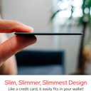 Verbatim My Finder Wallet Tracker  Thin, Rechargeable Bluetooth Card Locator for Wallets, Luggage Tags and More, Compatible with Apple Find My (iOS Only), 2-Pack, Black and Silver