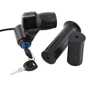 Pwshymi Throttle Grip, Throttle Grip, Handlebar Twist Throttle Grip Scooter Half Twist Throttle Control Handlewith with LED Display Motorcycle Controls Electric Throt