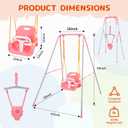 4-in-1 Height Adjustable Toddler Swing Set and Baby Jumper, Safe & Durable
