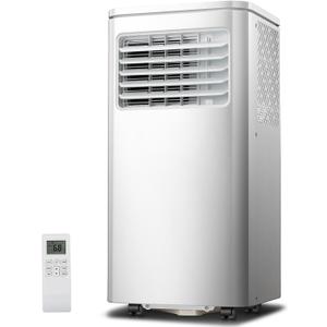 3-in-1 Portable AC Units Cools 350 Sq.Ft.,8000BTU Portable Air Conditioners Coolerwith Remote Control 24H Timer Sleep Mode,AC Unit for Indoor Use Bedroom Dorm (White)