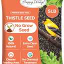 Happy Wings 5LB Thistle Seed Bird Food, 100% Natural, Extra Clean, No Grow