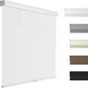 Boolegon Light Filtering Cellular Shades Cordless Pull Down Cellular Blinds Thermal Insulated Honeycomb Blinds for Windows, White (Custom Size, Light Filtering White)