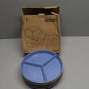 Divided Plates Set, Wheat Straw Portion Control Plate, Reusable Round Divided Plates for Adults, Lightweight Bariatric Plate with Compartments (Round-Set of 9)