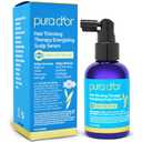 PURA D'OR Hair Thinning Therapy Energizing Scalp Serum 4oz w/Copper Tripeptide, Biotin, Caffeine, Plant Stem Cell, Catalase & DHT Balance, Rosemary Green Tea Leaf Extract, All Hair Types, Men Women