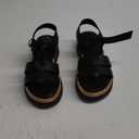 Mia Girl Seela Womens Ankle Strap Footbed Sandals, Color: Black - Size 7