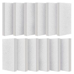 Fire Bricks, WoodStove Firebricks, 2400F Light Weight High Temperature Insulated Brick Replacement for Wood Stoves,Fireplaces, Kiln and Forging Ovens, Size 9" X 4-1/2" X 1-1/4", 12 Pieces, White Color