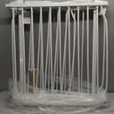 Extra Wide Baby Gate 71.65-76.38 Pressure Mounted,Child Dog Pet Safety Gates with Walk Through Door for Doorways Stairs No Drilling in Door,White