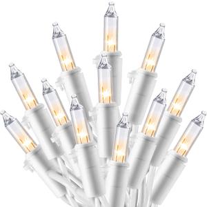 Joiedomi Christmas String Lights Indoor,100 Count Mini Warm Fairy Light Outdoor,21.4 FT Decor for Patio Dorm Classroom Bedroom Holiday Wedding Party Garland Birthday Valentines Day,White Wire