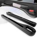 Add-On Tesla Car Seat Gap Filler 2 Pack with Seat Belt Holes, Auto Crevice Blockers 2PCS Fill Gap in Between Seat and Console, Universal car Gap Filler, Black