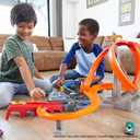 Hot Wheels Track Set Spin Storm, 3 Intersections for Crashing & Motorized Booster, 1:64 Scale Toy Car