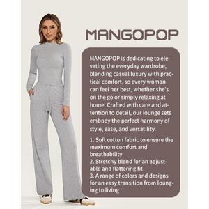 MANGOPOP Women's 2 Piece Lounge Sets Tracksuit Fall Outfits Sweatsuits Set