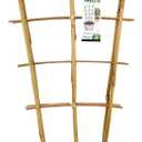 Natural Bamboo Trellis 24 Inches Tall, Mininfa Garden Ladder Trellis, Plant for Climbing Plants, Vegetables, Pots - 3 Pack