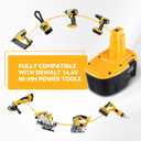 2 Pack DC9091 4800mAh Ni-Mh Replacement for Dewalt 14.4V Battery High Capacity Replacement Battery Compatible with Dewalt DC9091 DW9094 DW9091 DC9094 DE9091 DE9092 DE9038 and 14.4V Legacy Tools