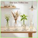 YOUEON 16 Pack Clear Glass Bud Vases, Small Bud Vases in Bulk, Glass Flower Vases for Centerpieces, Vintage Decorative Bottle Vases for Flowers, Home Decor, Wedding Reception, Office