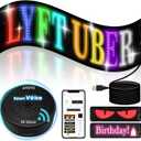 Programmable LED Sign with AI-Voice Control - 19.4''x 4.3'' Scrolling USB 5V Flexible Led Sign for Car, ATOTOEXCEL Bluetooth App Control Custom Text Pattern Animation LED Display for Car Store