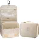 Large Capacity Toiletry Bag Hanging Travel Bag for Women Makeup Case Hooks Light