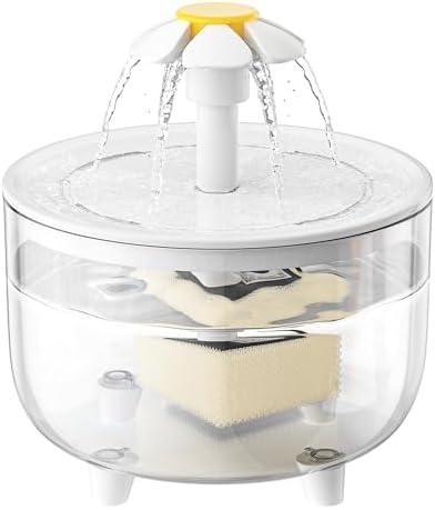 Cat Water Fountain Pet Water Fountain 35.62oz/1L Automatic Dog Cat Ultra Quiet Pump Dispenser Dogs Drinking Supplies with Water Level Window for Pets