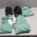 Women Workout Clothes Set 5 PCS Exercise Athletic Outfits Set (Green)