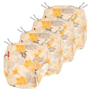 Porch Shield Outdoor Cushion Slipcovers Patio Chair Seat Cushion Covers Set 4 Waterproof Fade Resistant 24 x 24 x 4 inch, Summer Blossom
