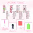 8 Pcs Bow Diamond Art Bookmarks Kit with Tassels, Cute Pink Diamond Painting Bookmarks for Women Book Lovers, DIY Bookmark Making Kit for Adults Beginners Aesthetic Crafts