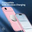 2 x Compatible with iPhone Air Case, Shockproof Liquid Silicone Protective Phone Case with Soft Anti-Scratch Microfiber Lining Ultra Slim Drop Protection Phone Cover (Pink)