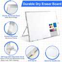 20x16 Inch Dry Erase White Board, Magnetic Double Sided with Stand, White