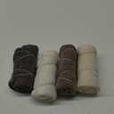 Set of 4 Soft Textured Decorative Throw Pillow Covers 20x20 Inch Cozy Farmhouse Cushion Cover Square Accent Pillow Cases for Bed Couch Sofa Living Room, Neutral