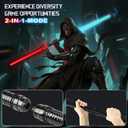 Light Up Swords Saber for Kids,2 pack 7 colors Expandable Light Swords Toys with FX Sound(Motion Sensitive) and Realistic Handle,Halloween Dress Up Parties, Xmas Present, Galaxy Fighters and Warriors