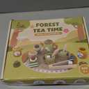 Wooden Tea Set for Toddlers, Pretend Play Tea Party Toys Age 3-5 Kids Girls & Boys Gift