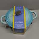 Crock-Pot Artisan Round Enameled Cast Iron Dutch Oven, 5-Quart, Aqua