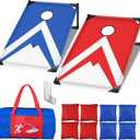 NZQXJXZ 3x2 ft Portable Cornhole Board Set Indoor Outdoor with 8 Bean Bags and Carrying Bag Cornhole Game for Kids Adult, Backyard, Lawn, Beach Camping Corn Hole Toss Game Set