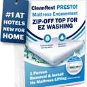 CleanRest Presto! Zip-Off Top Mattress Encasement  Hypoallergenic, Waterproof, Bed Bug Proof Protector (Standard Zip-Off Top, King)
