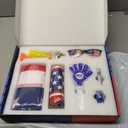 3 x Soccer Fan Gear Set for 2026 World Tournament, Soccer Party Favors Kit with Flag,Scarf, Face Paint, Clapper, Horn&Glasses,Supporter Accessories for Game Day, Sports Event, Gift