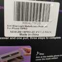 (2-Pack Anti Blue Light Matte Screen Protector for iPhone 15 Pro (6.1-Inch),9H Tempered Glass,Anti-Glare,Full Coverage,Anti-Fingerprint,Auto Dust Removal,Bubble-Free